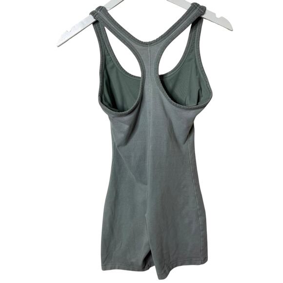 Skims Outdoor Mid Thigh Bodysuit Romper Racerback Scoop Neck Blue Chalk Small - Picture 8 of 8